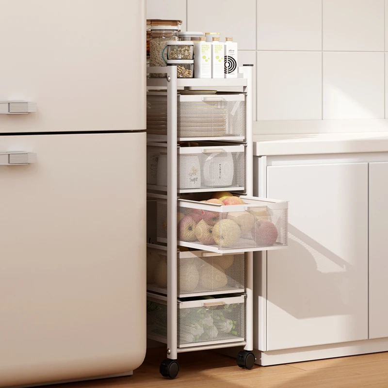 Drawer crevice rack, kitchen rack, floor-to-ceiling multi-layer corner crevices