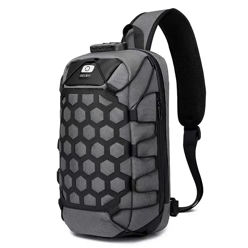 New Tactical Chest Bag Fashion with USB Chest Bag Waterproof Outdoor Sports Bag Close Your Waist Bag.