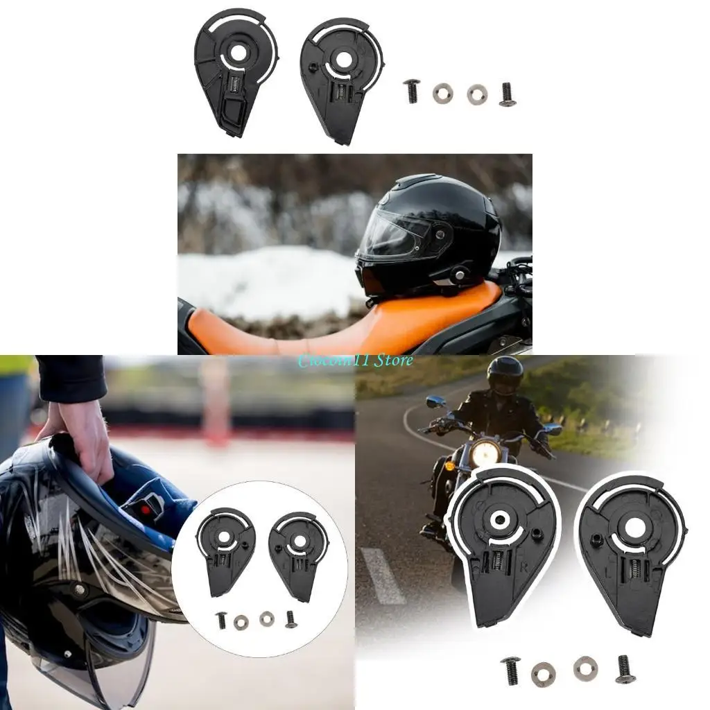 

Y1UB 1 Pair Helmets Visors Base Plate with Screw Motorcycle Helmets Face Visors Base for SOMAN 965 PA901 Easy Installation