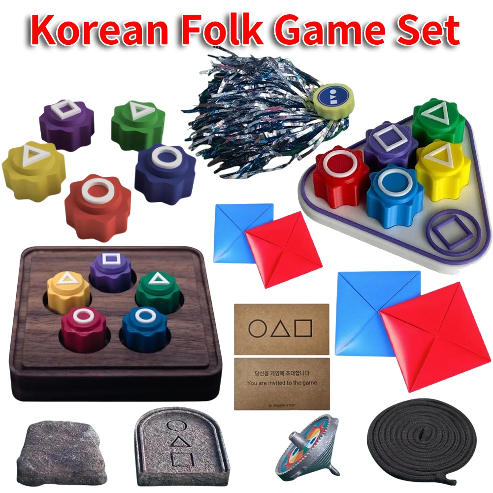 Gonggi Korean Stones Set Korean Folk Game Set Korean Traditional Play Board Game-Jebi chagi Gong-gi Biseokchigi Paeng-y DDAKJI