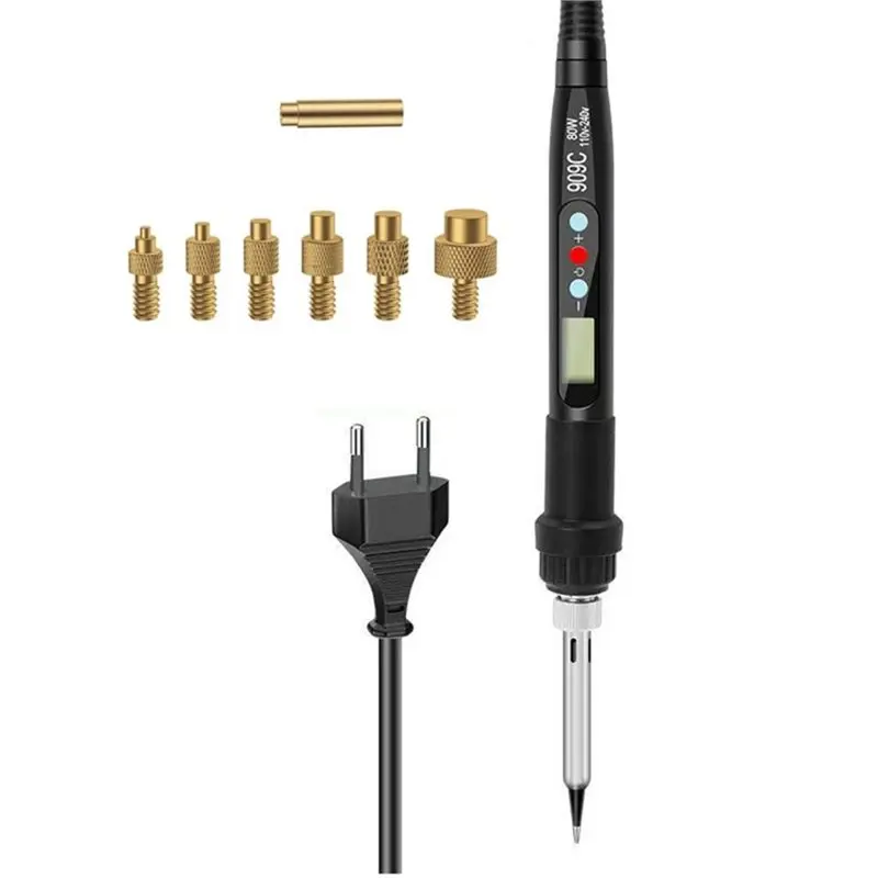 A99E-Soldering Iron Tip 80W LCD Digital Display With Heat-Set Insert Adjustable Temperature Welding Tool