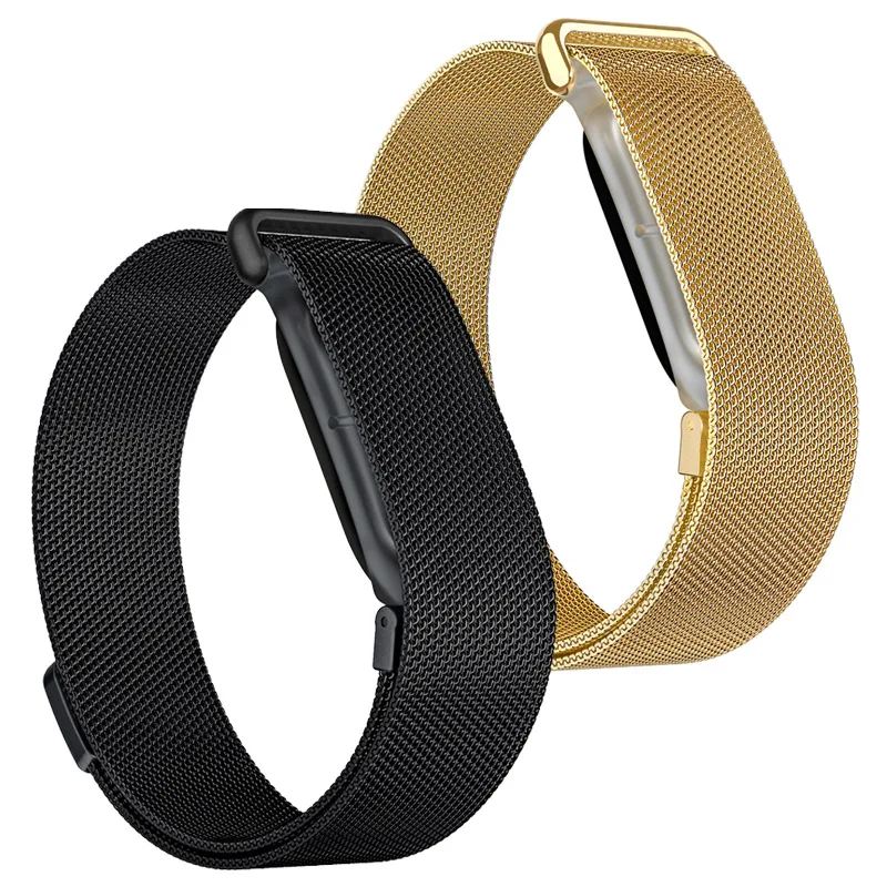 Magnetic Milanese Loop Strap for Google Fitbit Air Wristband Stainless Steel Adjustable Replacement Watch Band Multiple Colors