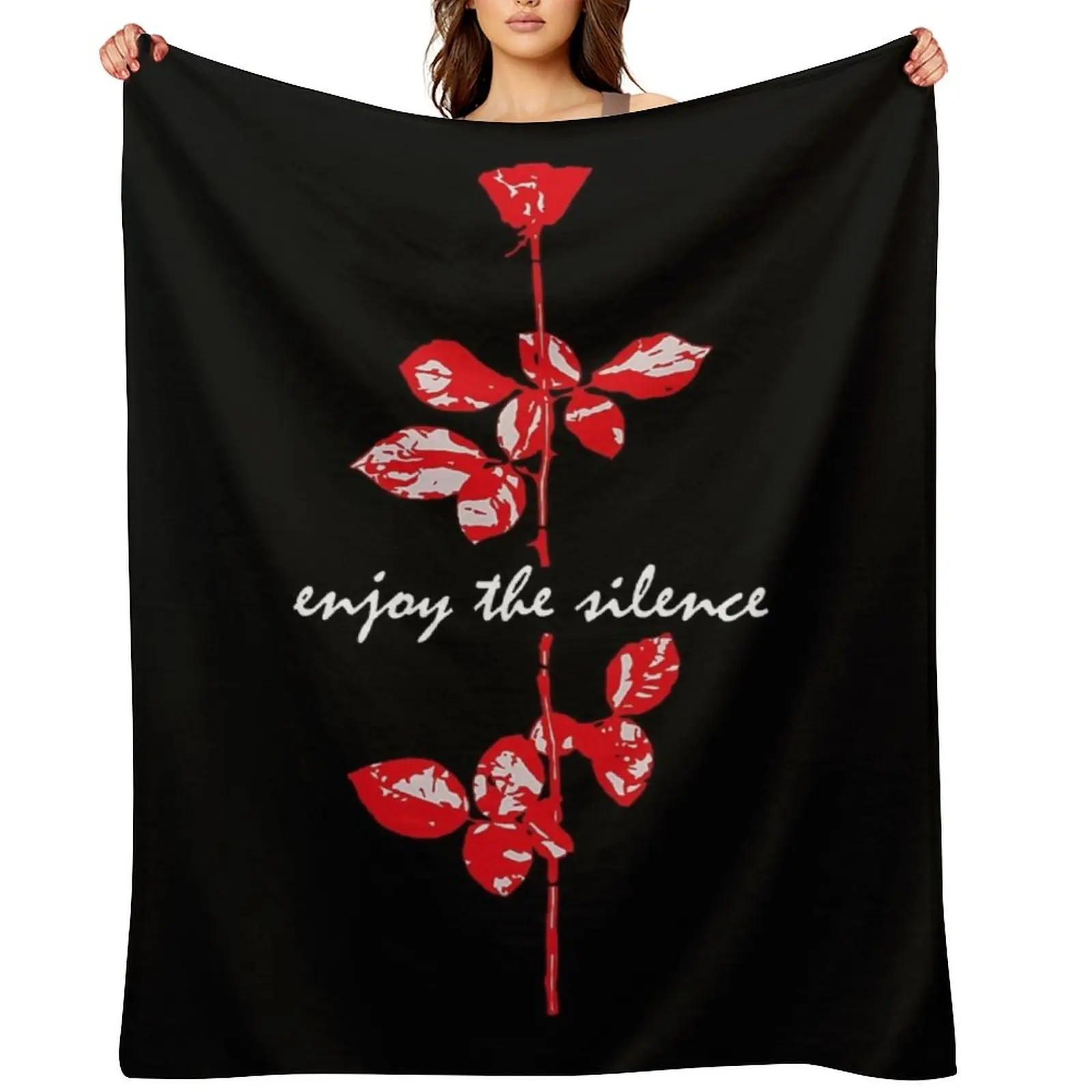 

Enjoy The Silence Fitted Throw Blanket Thermals For Travel Extra Large Throw Flannels Luxury Brand Blankets