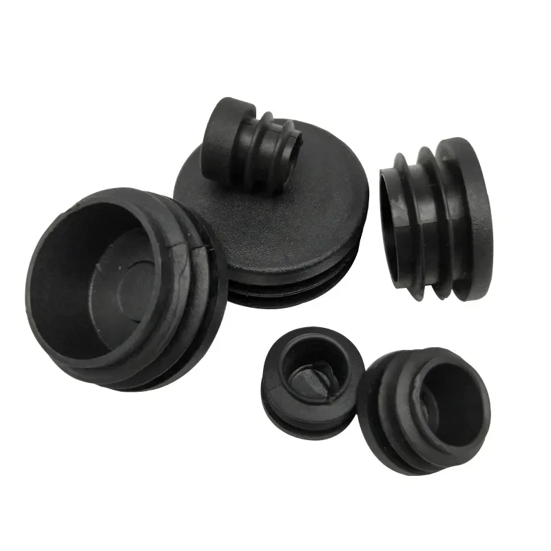 

Black Plastic Round Caps Inner Plug 12mm-76mm Protection Gasket Dust Seal End Cover Caps For Pipe Bolt Furniture