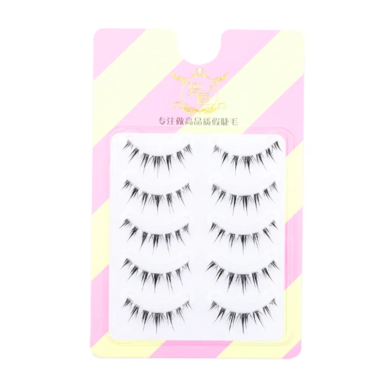 Dream Deer Little Devil False Eyelashes Manga Lash Manhua Eyelashes Natural Fairy Thick Transparent Stem W-31