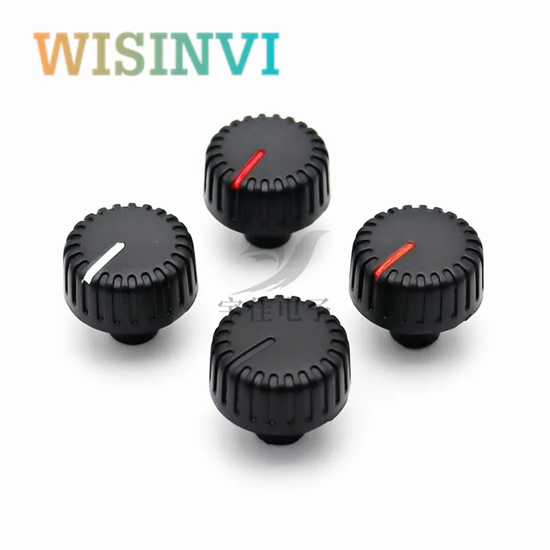 5PCS 21×19MM Plastic Long Handle Knob Diameter 21mm Height 19mm Potentiometer Knob Flower Shaft / D Shaft Inner Hole 6mm