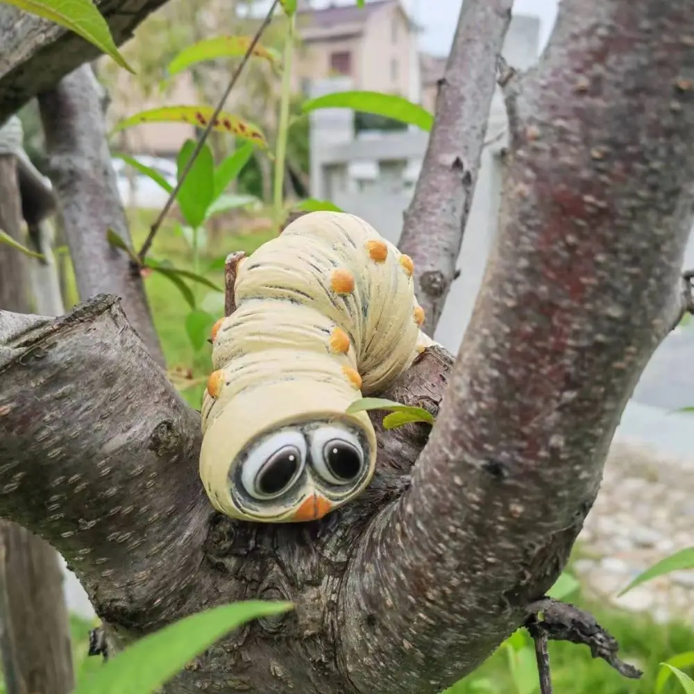 Outdoor Caterpillar Statue Decorative Ornament, Garden Worm Statue, Halloween Yard Decoration, Holiday Garden Decoration