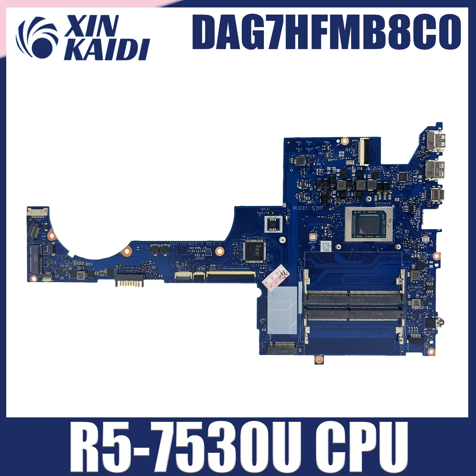 DAG7HFMB8C0 Mainboard For HP Envy 15-EP M46331-001 M46331-601 Laptp Motherboard with CPU R5-7530U 100% Test OK