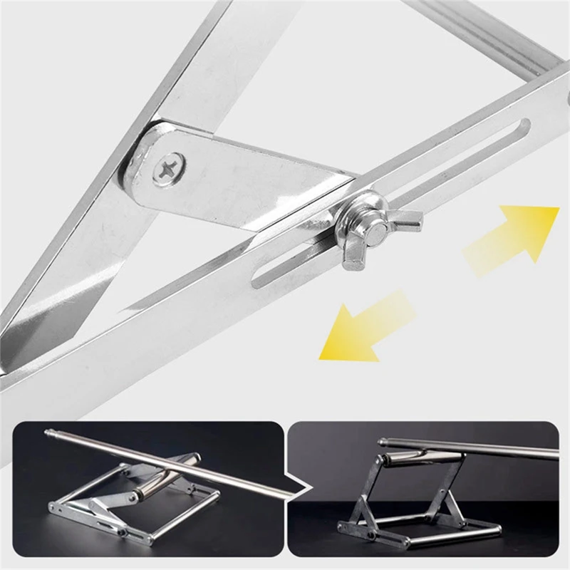 AT35 Foldable Stainless Steel Stand Adjustable Cutting Machine Material Support Frame For Cutting Stand Workbench Lift