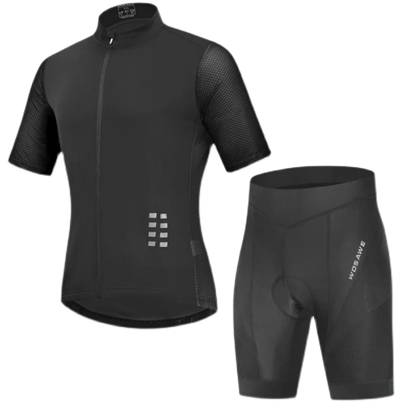 Outdoor sports short-sleeved top quick-drying breathable perspiration bicycle silicone pad shorts cycling suit clothing P54