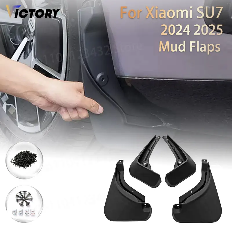 Mud Flaps For Xiaomi SU7 Accessories Xiaomi Auto MS11 Xiao Mi SU7 Model 2024 2025 Car Wheel Mudguards Splash Guards Fender Parts