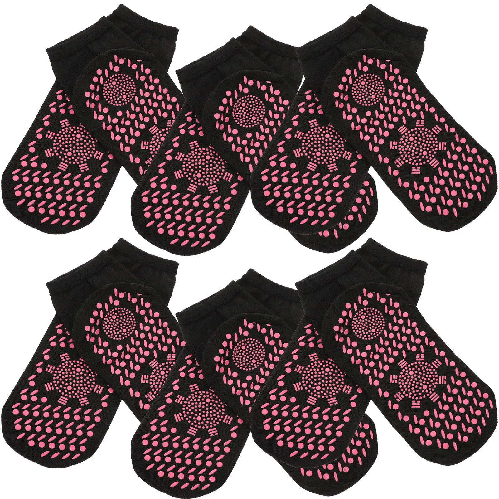 

6Pairs Ultra-Stretch Self-Heating Socks Warm Winter Thermal Circulation Massage Socks for Cold Feet Skiing Hiking Snowboarding