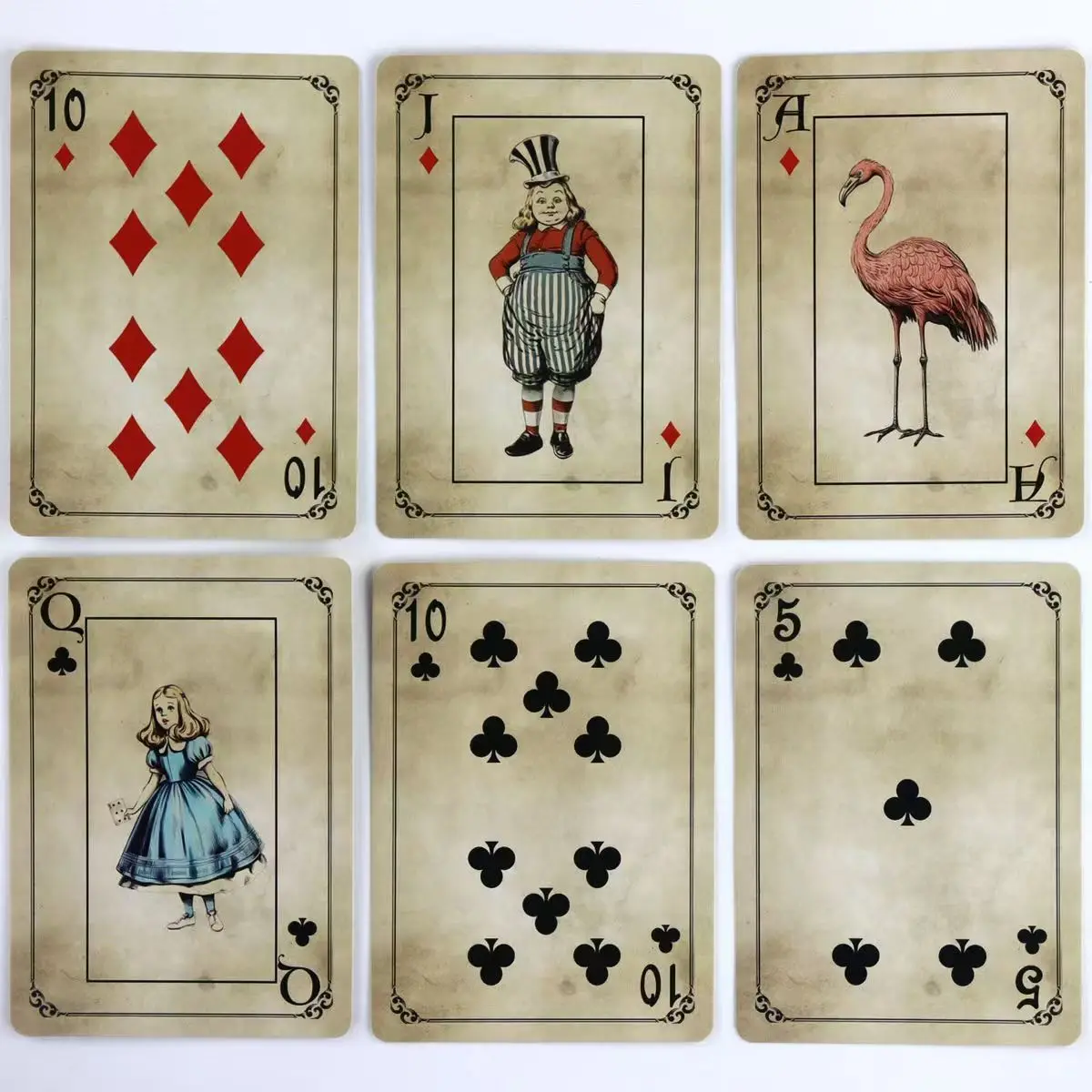 Alice In Wonderland 54 Pcs Playing Cards 9*6.5cm, Full Deck Paper Scrapbooking Craft Poker Deck