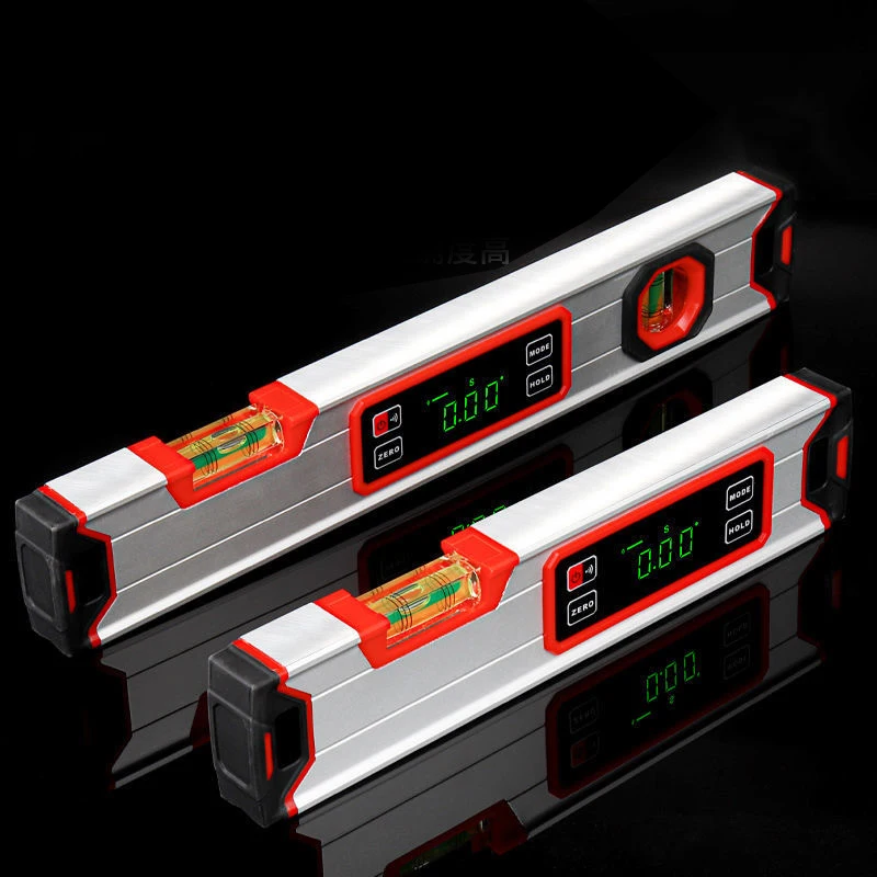 200mm 300mm  Magnetic Aluminum Alloy Bubble Ruler Spirit Level High Precision Ruler DIY Tool