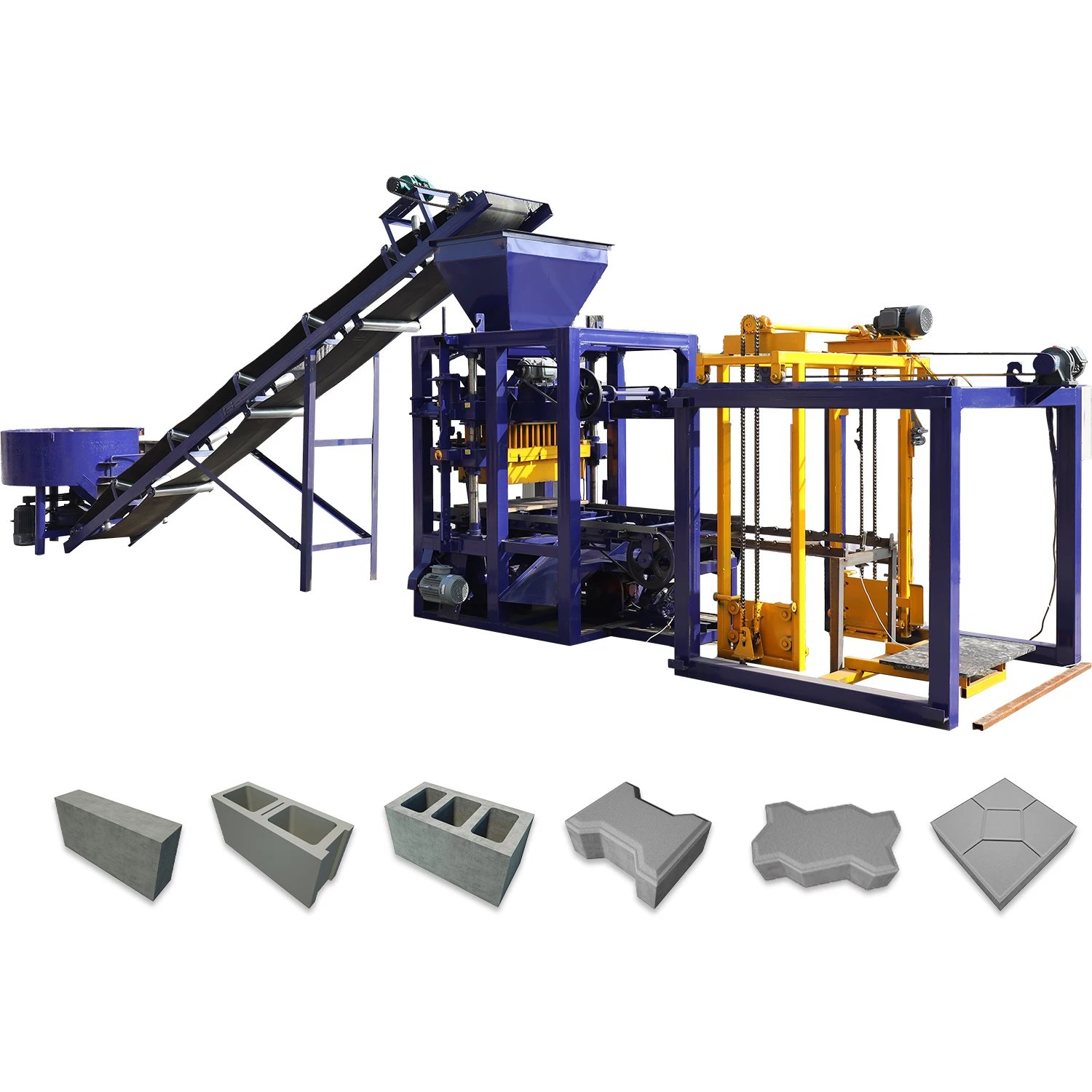 Fully Automatic Electric Interlocking Brick Maker With Robotic Stacker For Labor Saving Mass Production Of Pavement Blocks
