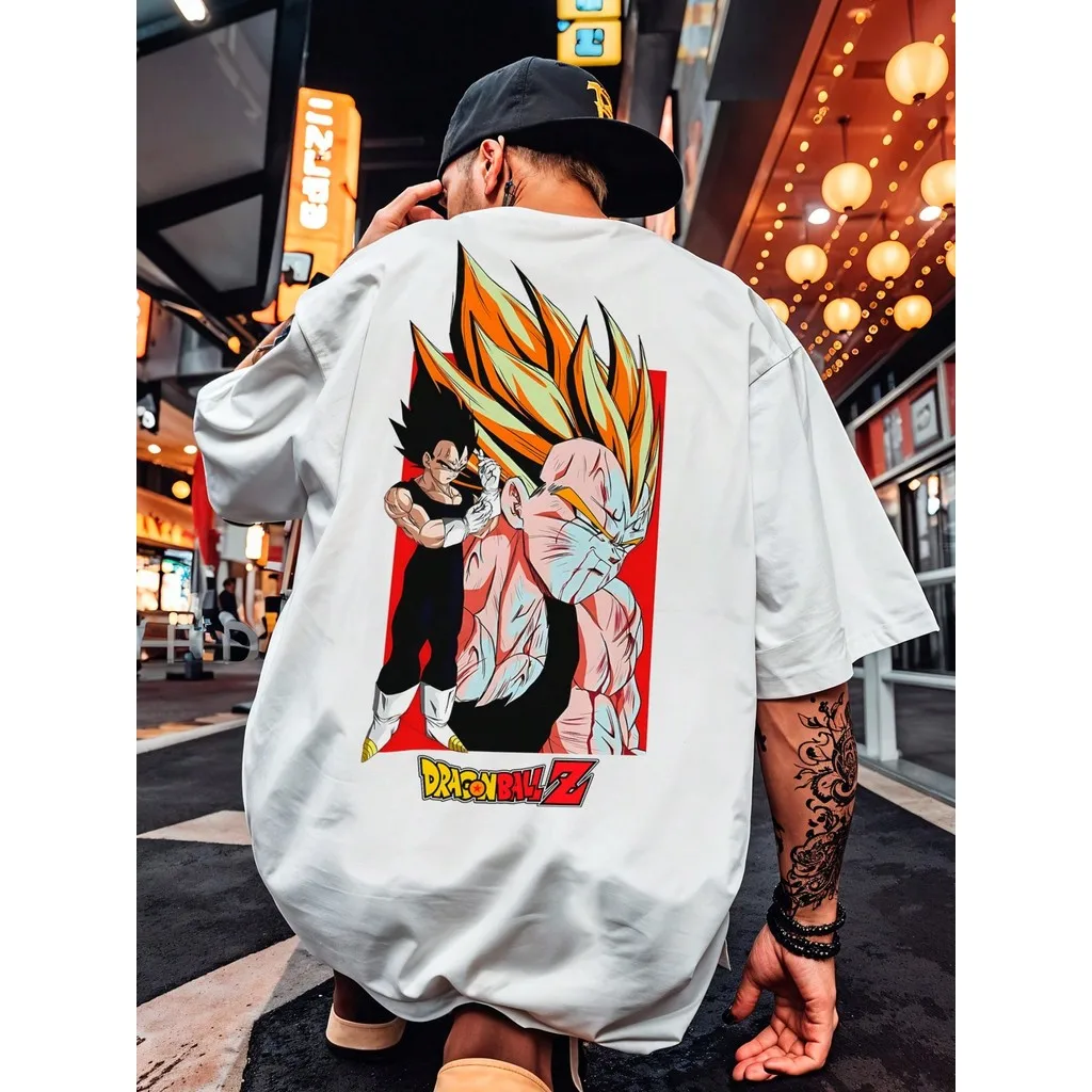

Anime Dragon Ball Vegeta Men's and Women's Summer T-Shirt Harajuku Vintage Short Sleeve Loose Large Casual Comfortable Y2k Top
