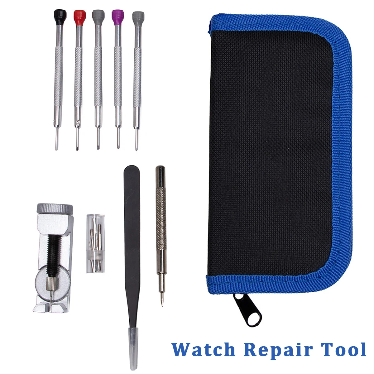 14Pcs Watch Repair Tool Kit Professional Watch Screwdriver Tweezers Strap Band Link Remover Resizing Tool Eyeglasses Repair set
