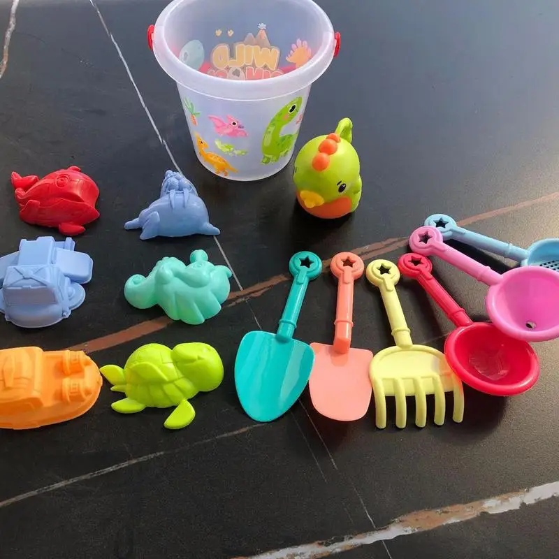 Summer Beach Set Beach Castle Bucket Play Sand Set Children\'s Beach Toy Set Bucket Shovel Sand Molds Sand Digging Tool for kids