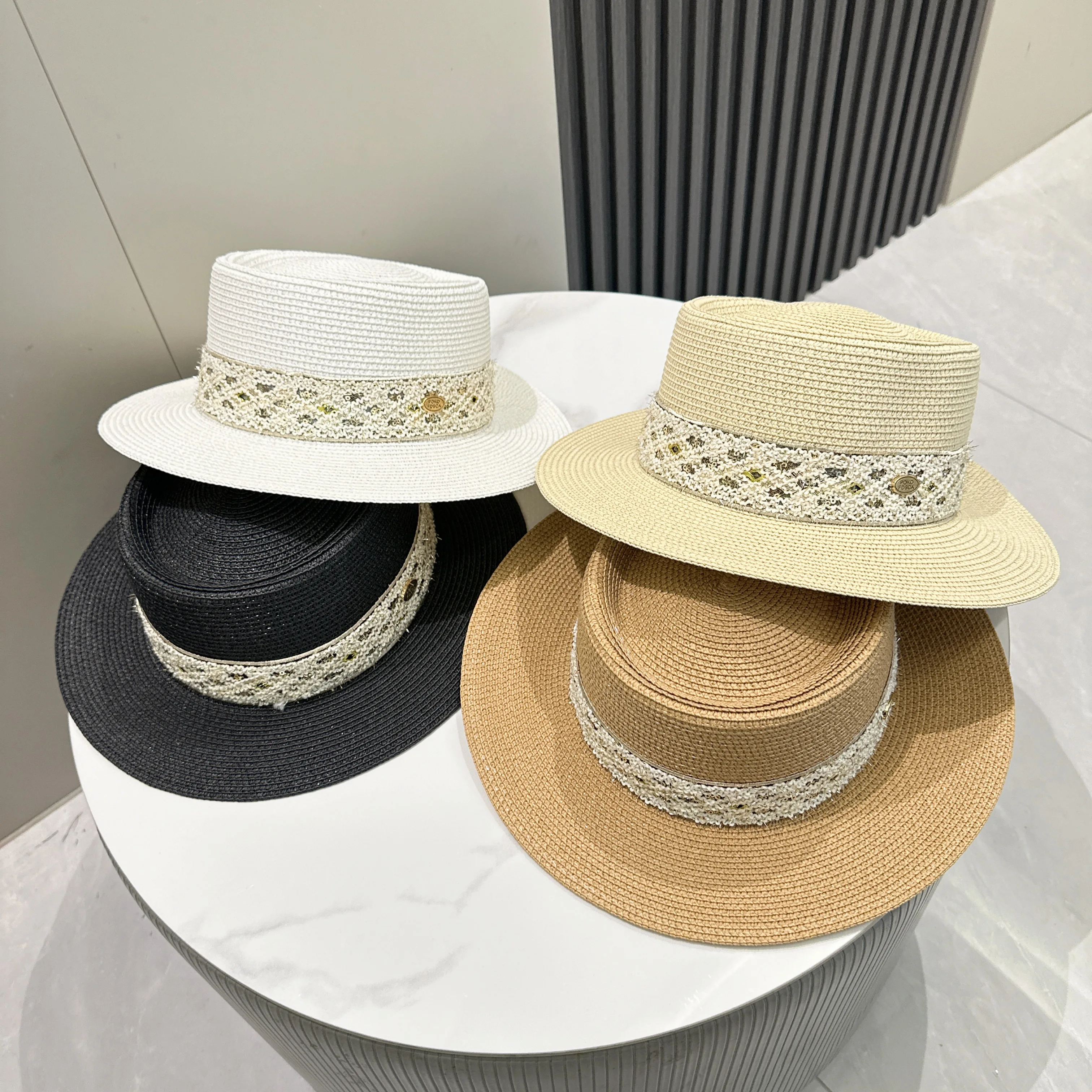 New Breathable Sunshade Straw Hat Woman's Spring And Summer Decoration Sun Protection Sun Caps Fresh Beach Top Hats