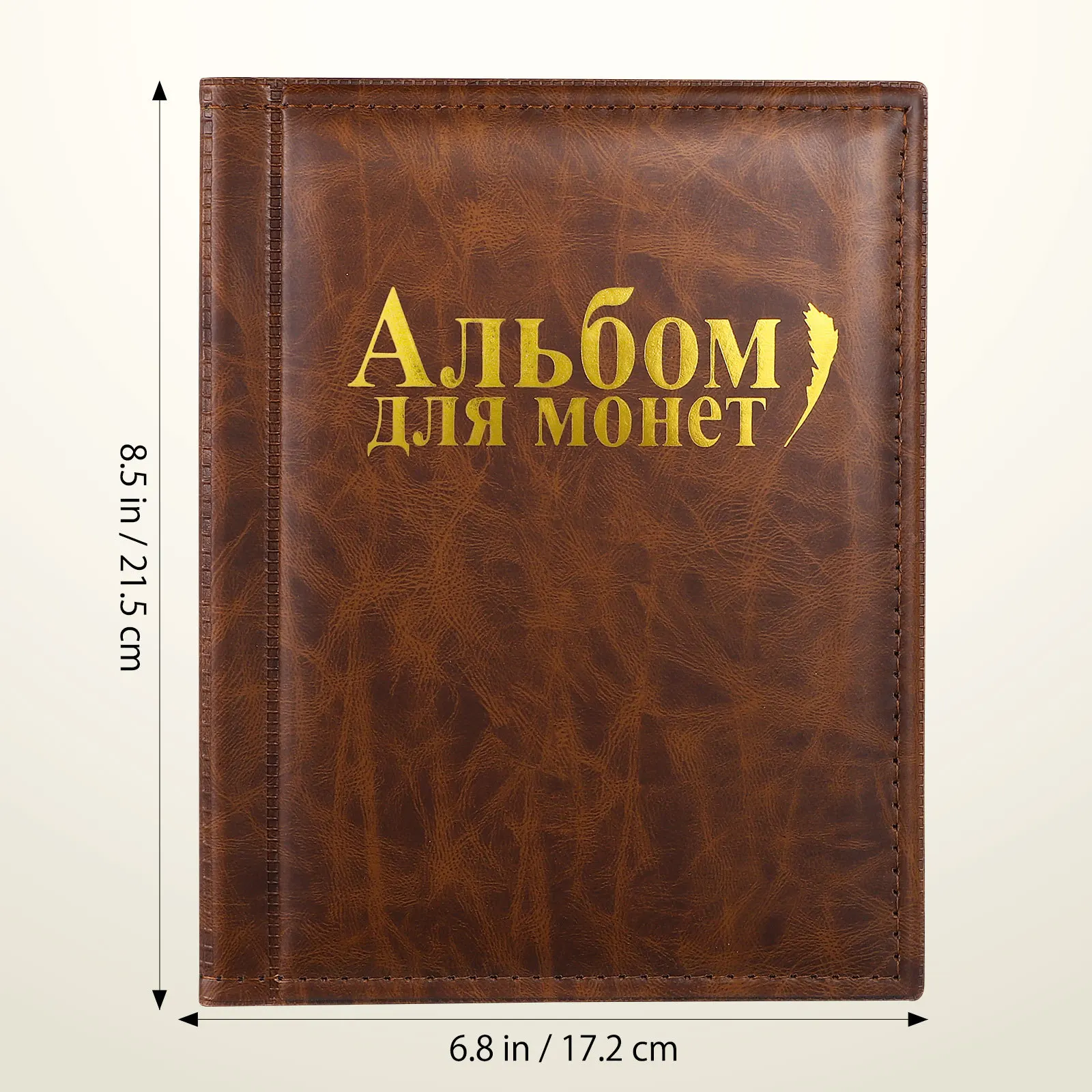 كتاب جمع العملات المعدنية، غطاء من البولي يوريثان، ألبوم حامل العملات المعدنية السميك المقاوم للتمزق لعرض منظم التخزين #4