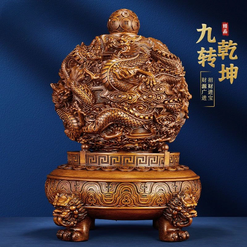 

Nine-turn Gan Kun Ding ornaments to make money to run the living room porch office antique decoration company opened