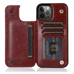 Luxury Retro Wallet Leather Case For iPhone 17 Pro Max 16 15 14 Plus 13 12 11 16e 17 Air X XS Max Card Slots Flip Bag Cover