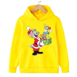 Tom và Jerry Children Sweatshirt Minion Christmas Holiday Standard Christment Mà Mùa xuân Mùa thu Jumper với Hood 10 Áo nỉ bán hàng chính của Tom và Jerry - №8