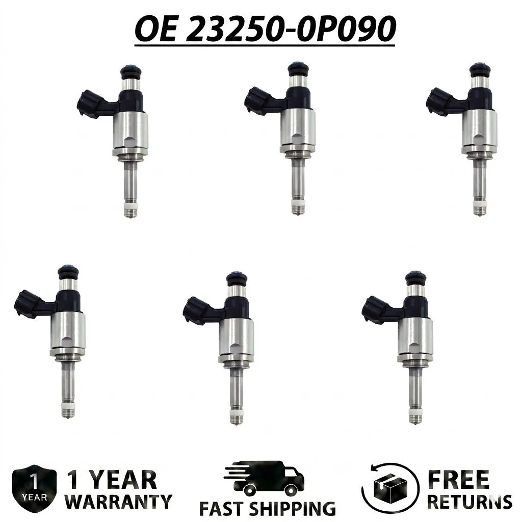 

6pcs Fuel Injectors for 2016-2022 Lexus RX350 3.5L, Replacement Part 23209-0P090, Engine Nozzle Set, High Precision, Reliable
