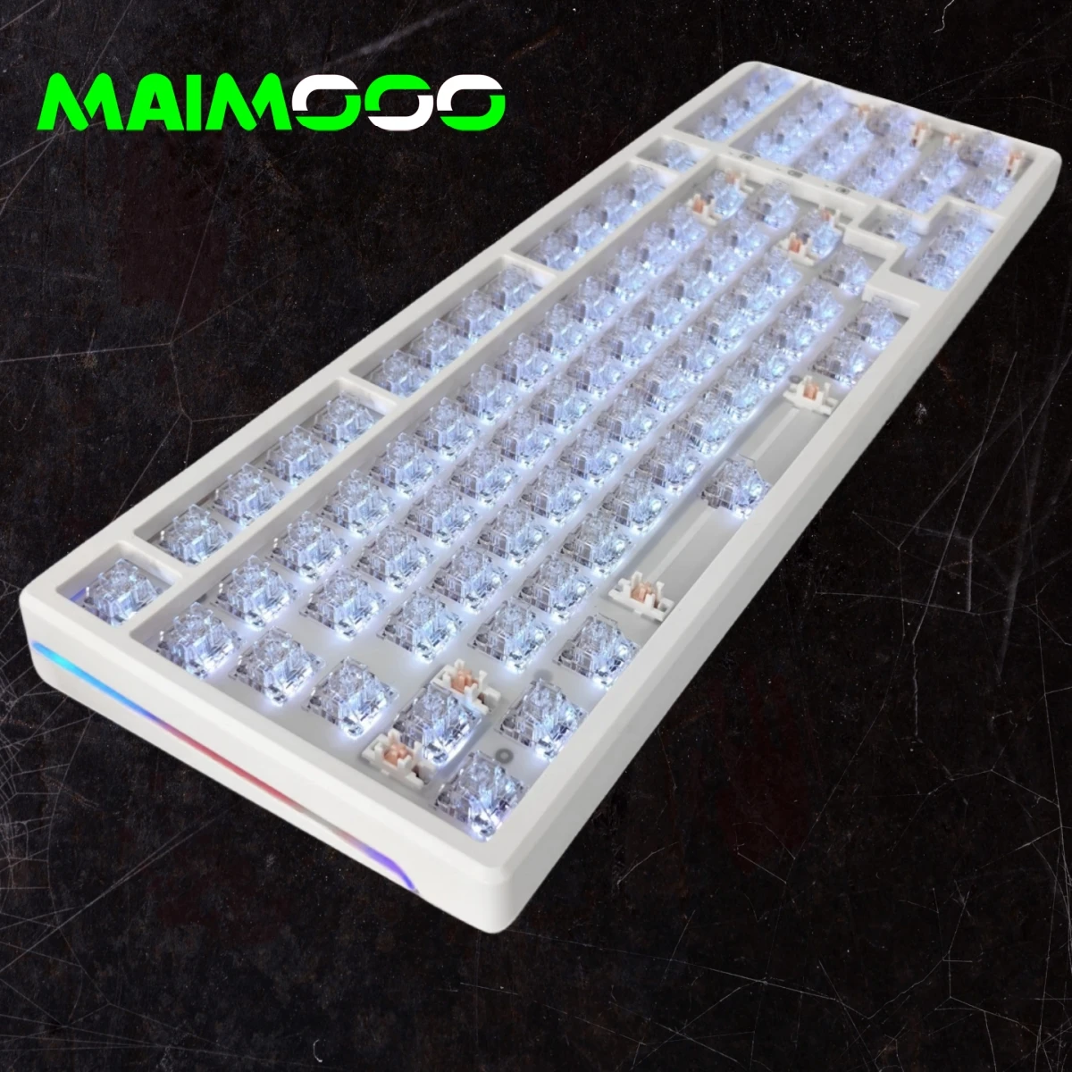 Imagem -05 - Maimoo-teclado Mecânico com Três Modos Rgb Backlit Faça Você Mesmo Diy Feitos à Mão Feitos à Mão Japão 98