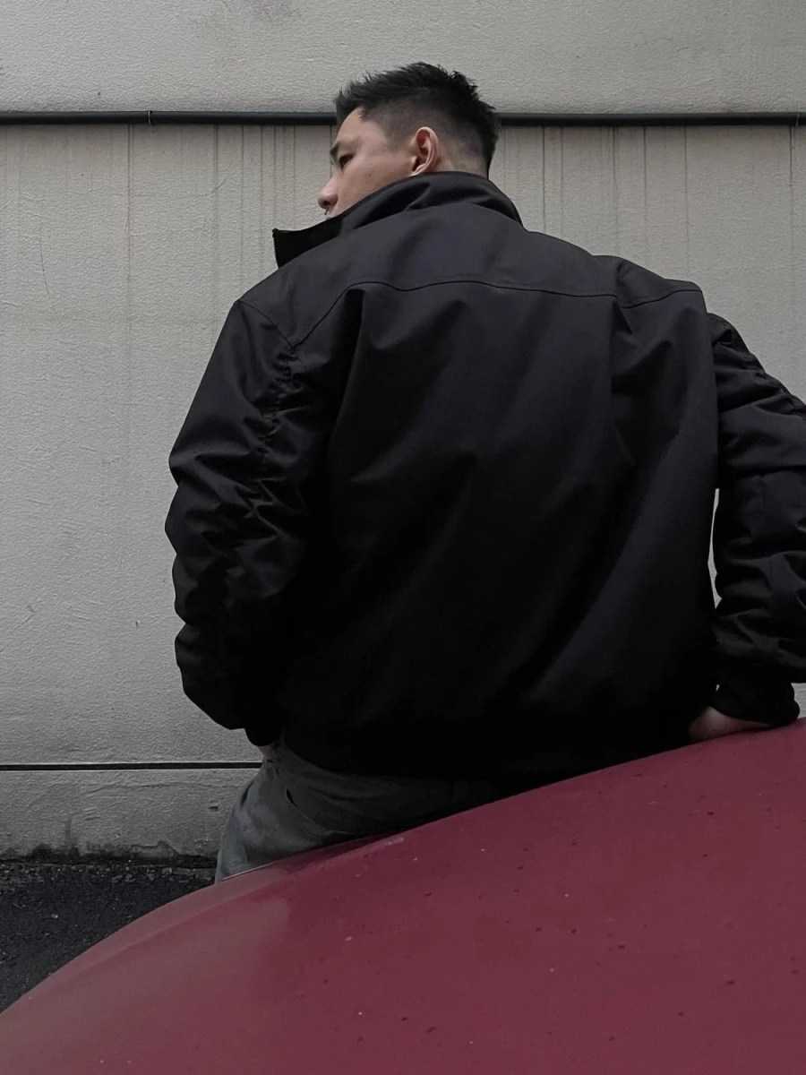 Trendy ort Volo da uomo Jaet Colletto alla coreana American High Street Sle Autunno Nuovo arrivo Casual Loose Fit Fibra di poliestere