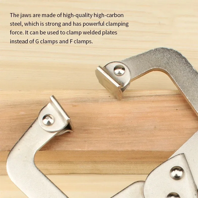 6/9/11/14/18-inch  Cabinets High Quality Grip Locking Plier Multi-Function Steel C Type Clip Vise Grip Woodworking Face Clamps view 2