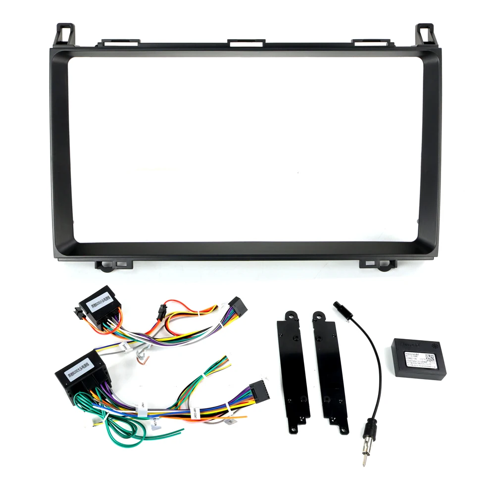 9 inch Autoradio Fascias Frame Voor Mercedes Benz B200 EEN B Klasse W169 W245 Viano Vito W639 Sprinter W906 Mount Kit Panel bedrading - afbeelding 1