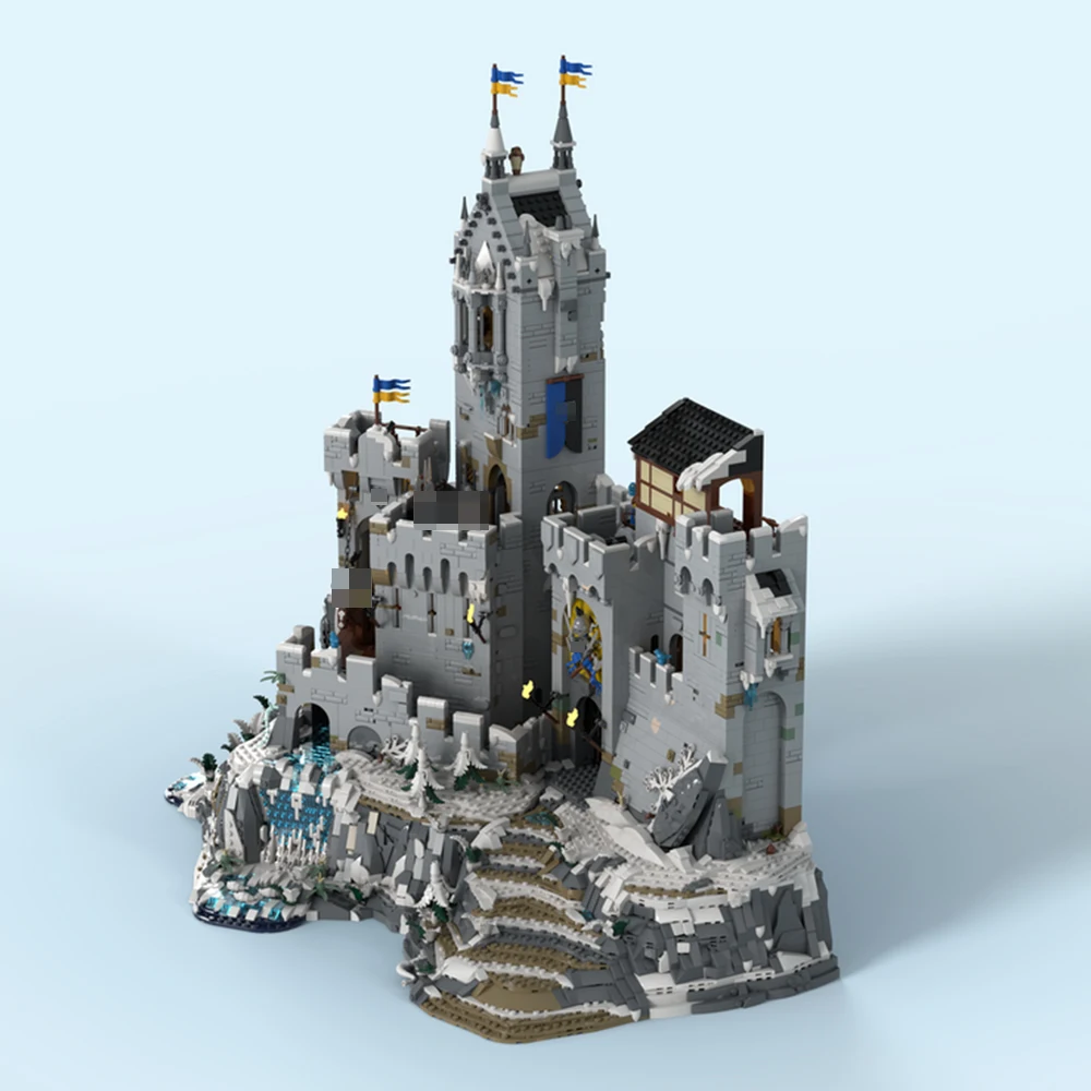 4772 Uds. MOC Sleepless Night Mountain fortaleza modelo refugio Base Modular bloques de construcción DIY montaje juguete niño regalo Set