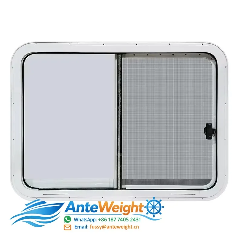 Marine Waterproof Aluminum Fixed Windows Fireproof Sliding Deck Windows Watertight Hatch for Boat Yacht