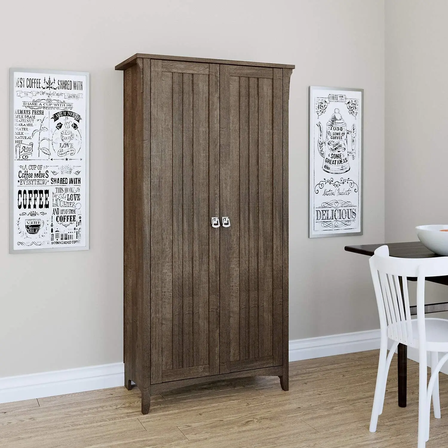 Wardrobes Cabinet with Doors in Ash Brown 15.75