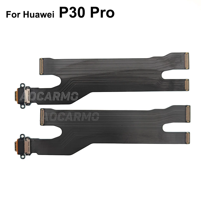 Aocarmo For Huawei P30 Pro USB Type C Charge Dock Charging Port Tail Plug Back Rear Flex Cable Replacement Part