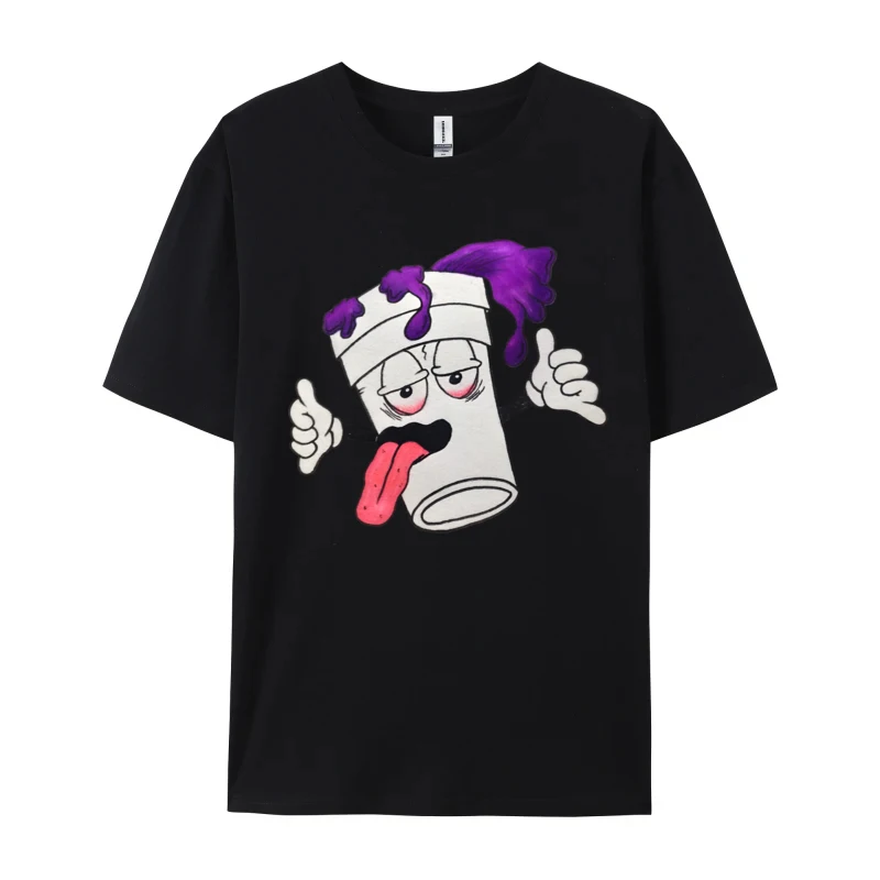 

Spilled Oil Paint Image T-Shirt Leaned Out Double Cup T-Shirt Graphic Design Tops T Shirt New Casual Cotton Camiseta