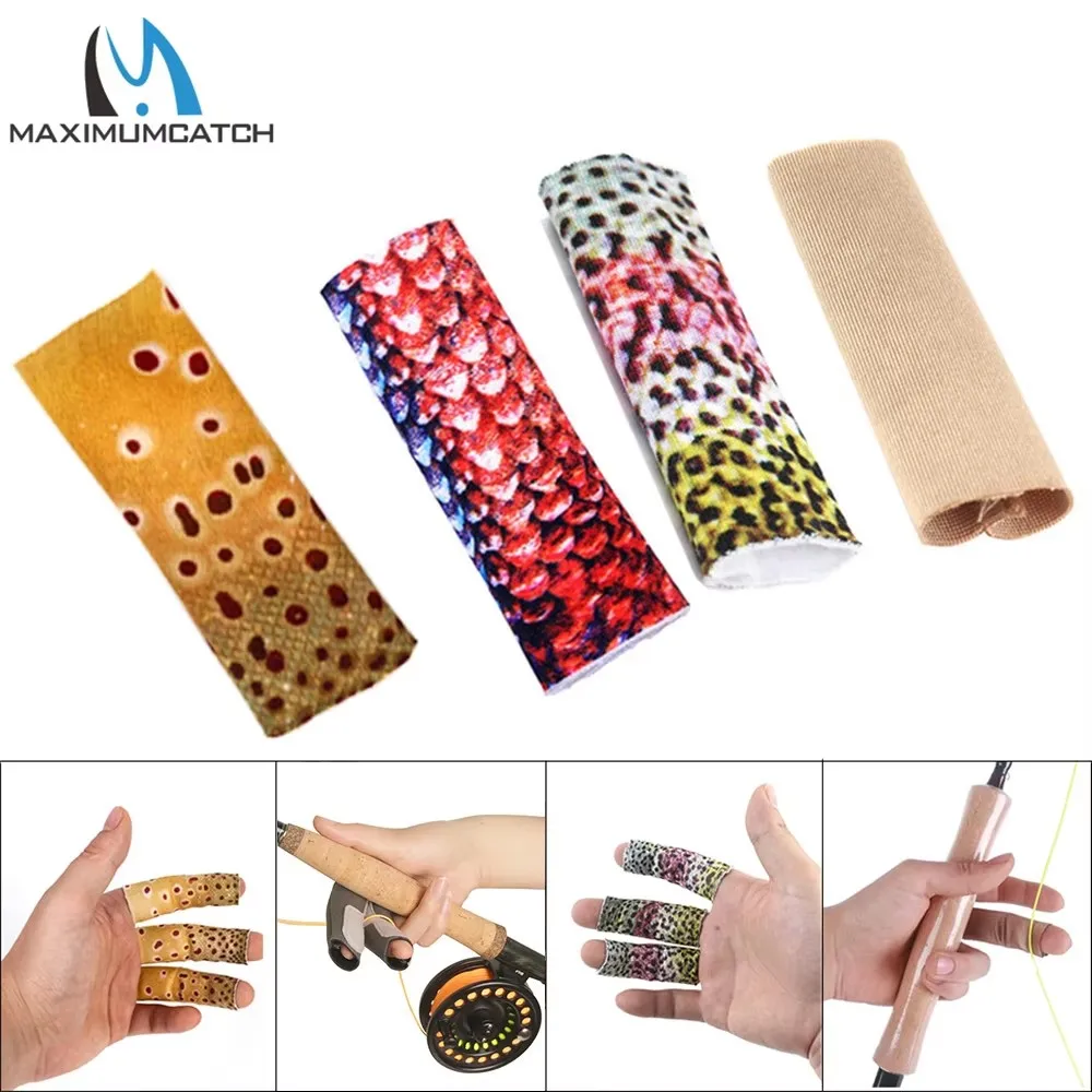 MAXCATCH Fly Fishing Line Stripping Guard Elastic Finger Protector Free Size Outdoor Fishing Glove Safety Gear Tool Accessory
