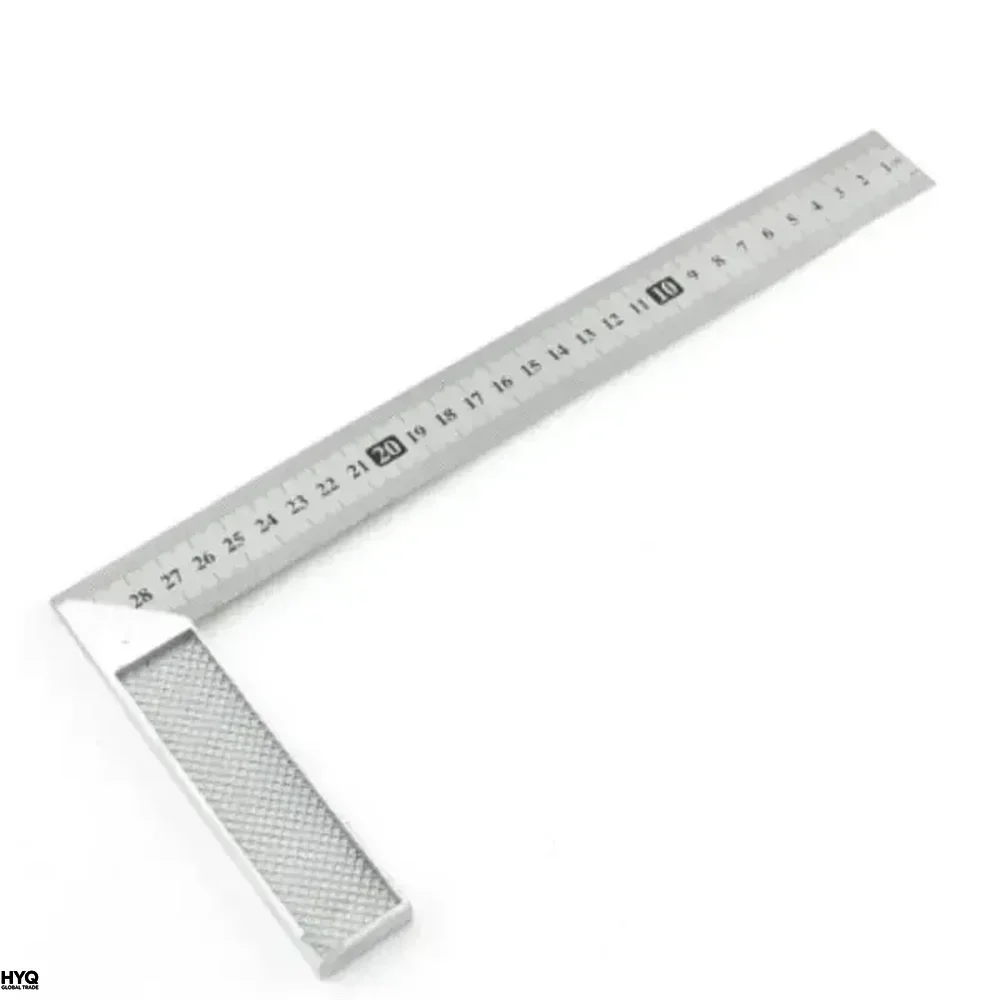 2026 Regla de ángulo recto de 250/300 mm con mango de aluminio y escala de acero inoxidable  school supplies