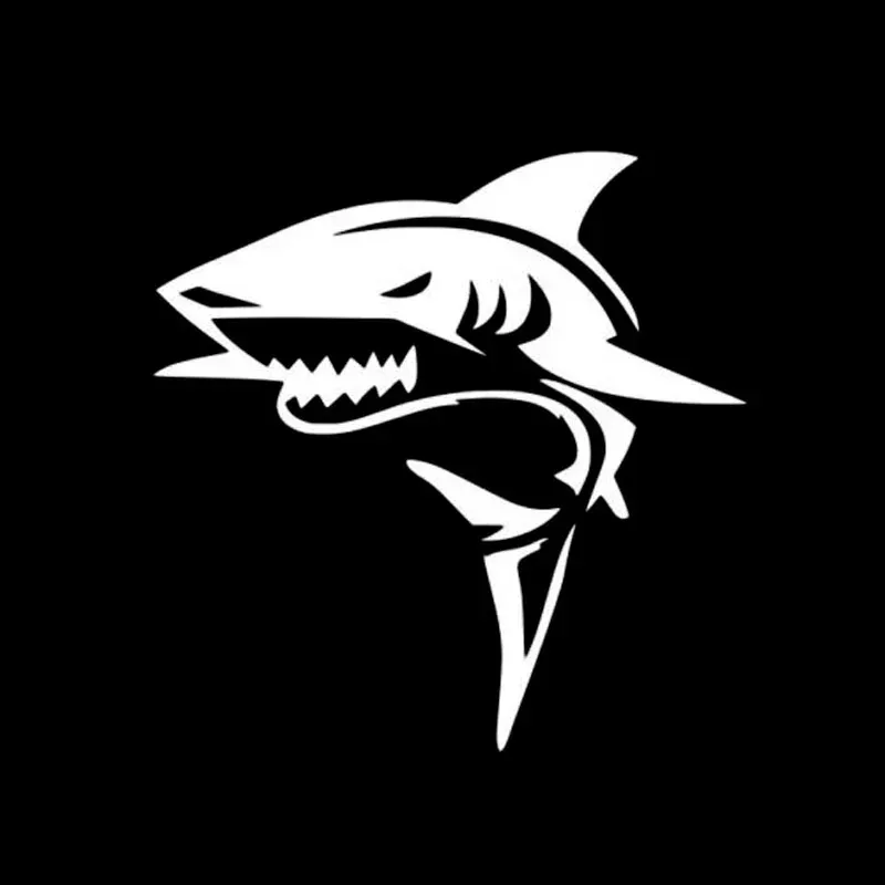 13 سنتيمتر القرش ملصق اكسسوارات السيارات أنيق ، واقية من الشمس وملصقات مخصصة للماء على أجزاء دراجة نارية الخارجية لطيف ، الشارات #4