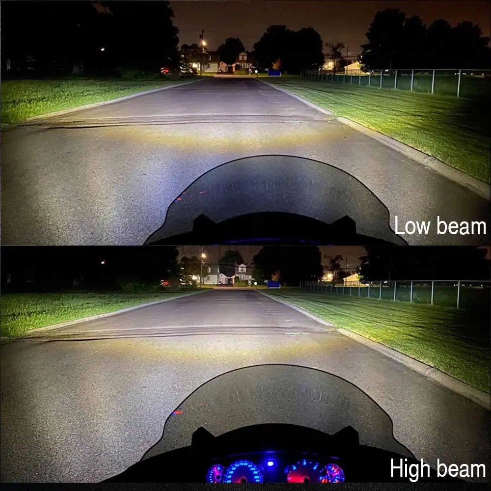 Front LED Head Light 60W Fits For Victory Cross Country Tour 8‑Ball High‑Ball Magnum 2008-2017 Motorcycle Hi/Low Beam Head Lamps view 5
