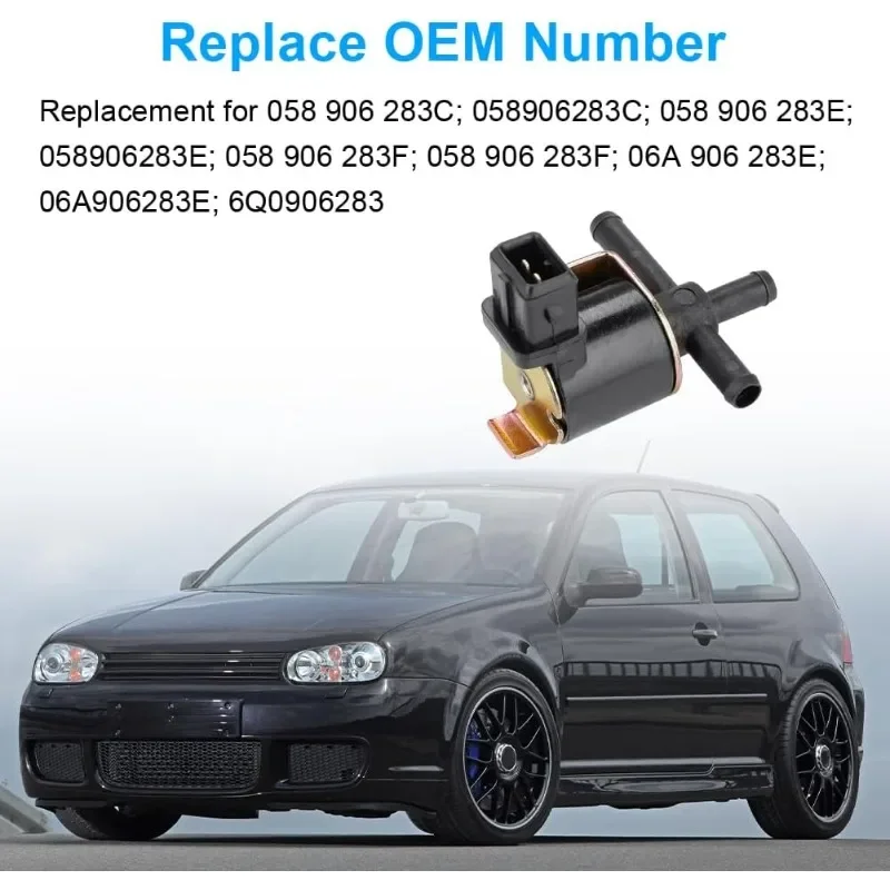 06A906283E Turbocharger Vacuum Solenoid Valve for Audi A4 1.8T quattro TT 1996-2006 VW Jetta Golf 4 Beetle 058906283F 058906283C