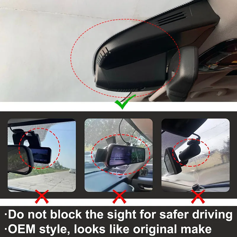 For Alfa Romeo Stelvio Giulia Dash Cam Dashcam Car Dash Camera 4K Wifi Front and Rear OEM Plug Play Auto Automatic Car DVR