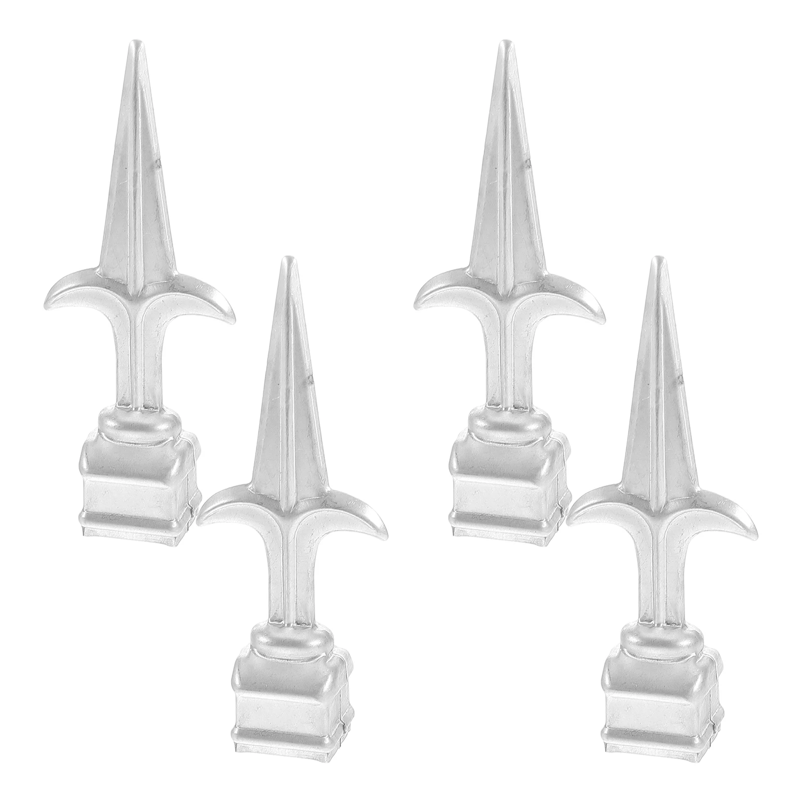 

4Pcs Iron Fence Finials Pointed Shape Decorative Brackets for Gate Fence Handrail Garden Outdoor Yard Topper Yard Decorations