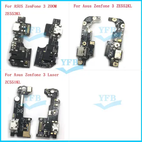 For ASUS ZenFone 3 ZOOM Laser ZE552KL ZC551KL ZE553KL USB Charger Dock Connector Board Charging Port Microphone Flex Cable