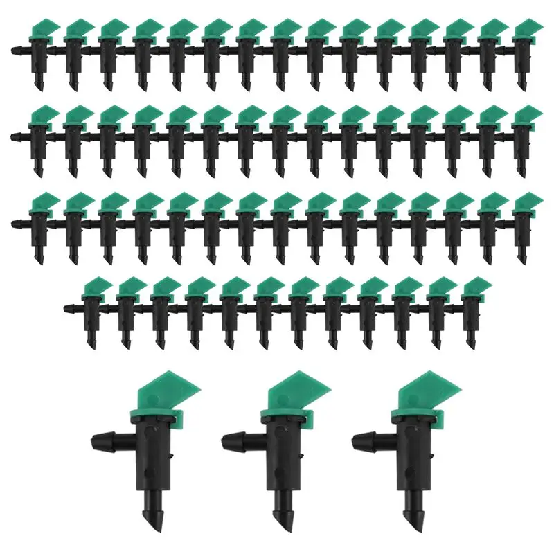 2025 Trend 60 Pieces 4GPH Removable Drip Sprinkler Irrigation Drip Emitter Garden Flag Irrigation Dripper, For Trees And Shrubs