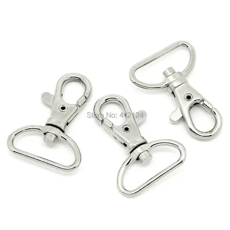 

250 шт серебряные тона застежки-омары поворотные брелоки ювелирные изделия подвески модные украшения 4,1x3 см