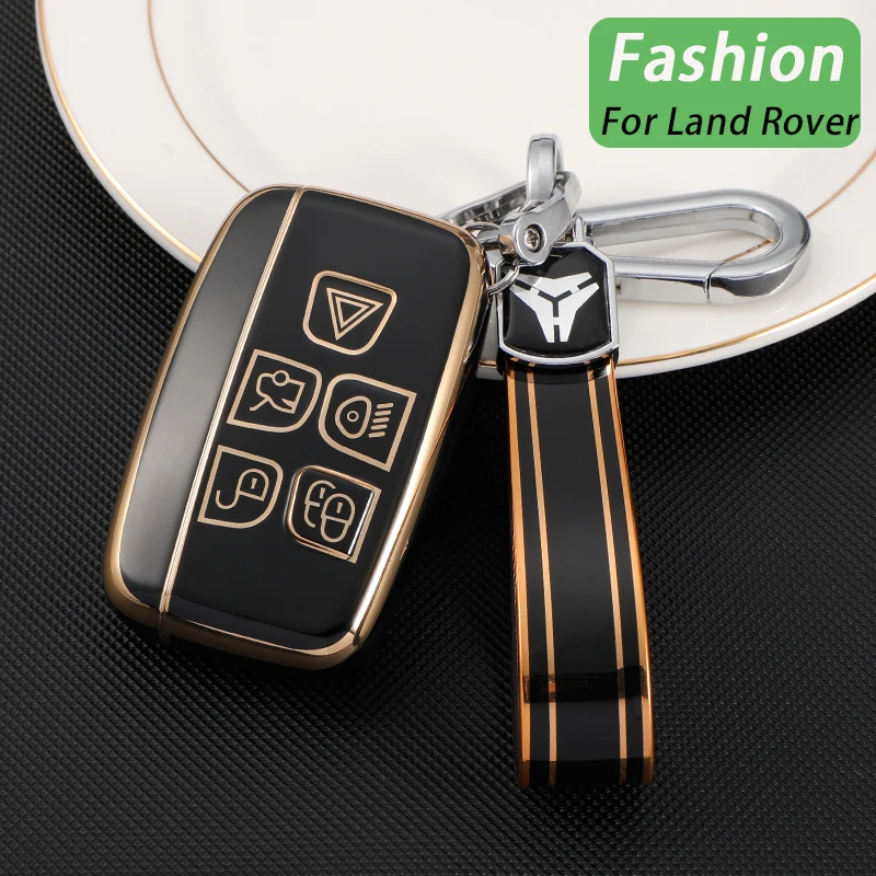 For Land Rover Range Rover Sport Evoque Freelander Velar Discovery 4 Jaguar XE XJ XF Guitar TPU Car Remote Key Case Cover Shell