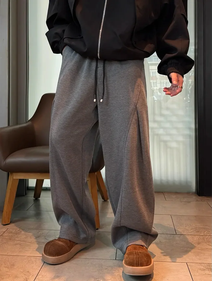 

Свободные повседневные брюки, деконструированные, осень-зима, мужские и женские прямые брюки, удобные свободные брюки