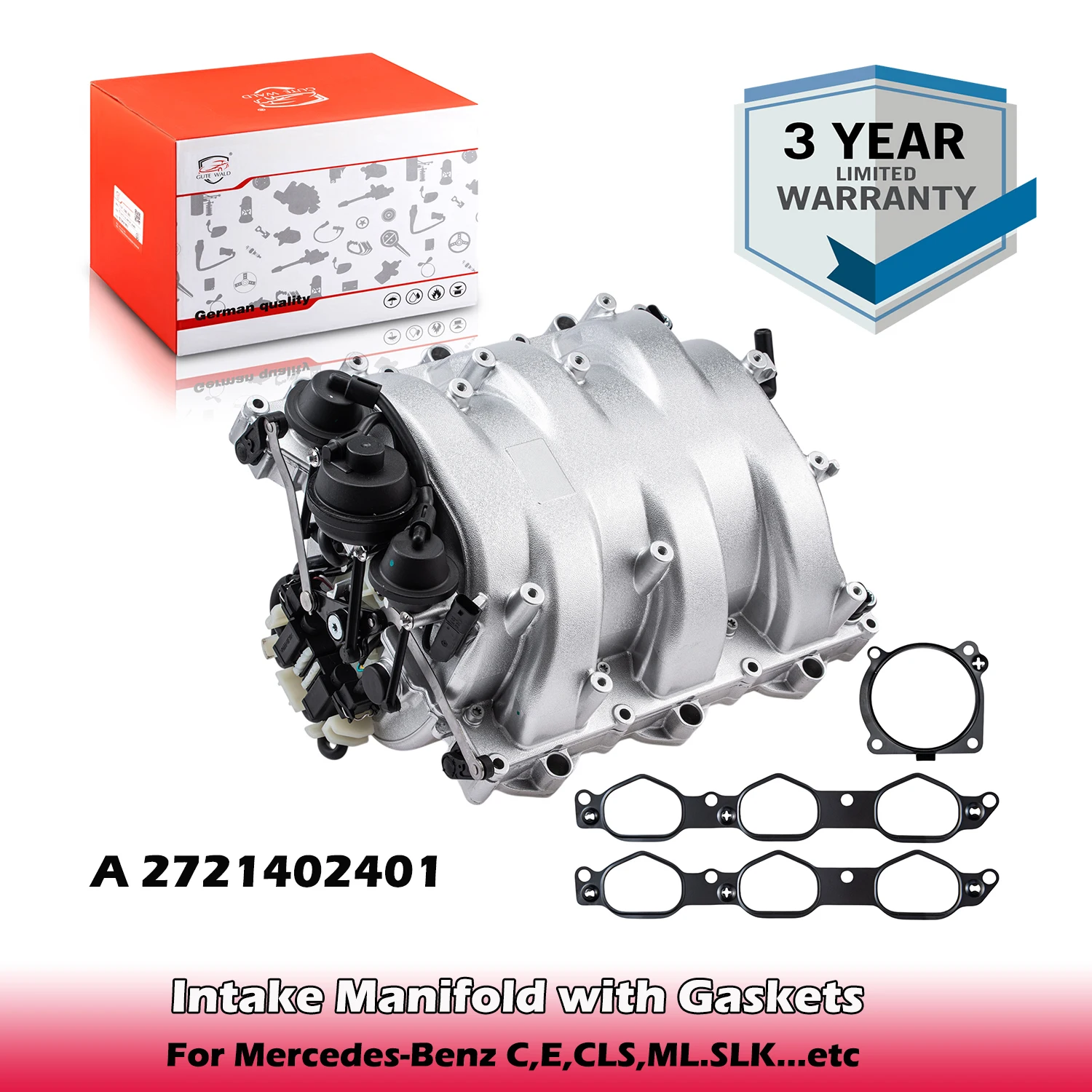 

Intake Manifold A2721402401 For Mercedes-Benz C230/280/300/350,GLC/GLK280/300/350,CLK/CLS280/300/350,E280/300/350,ML350,SLK350